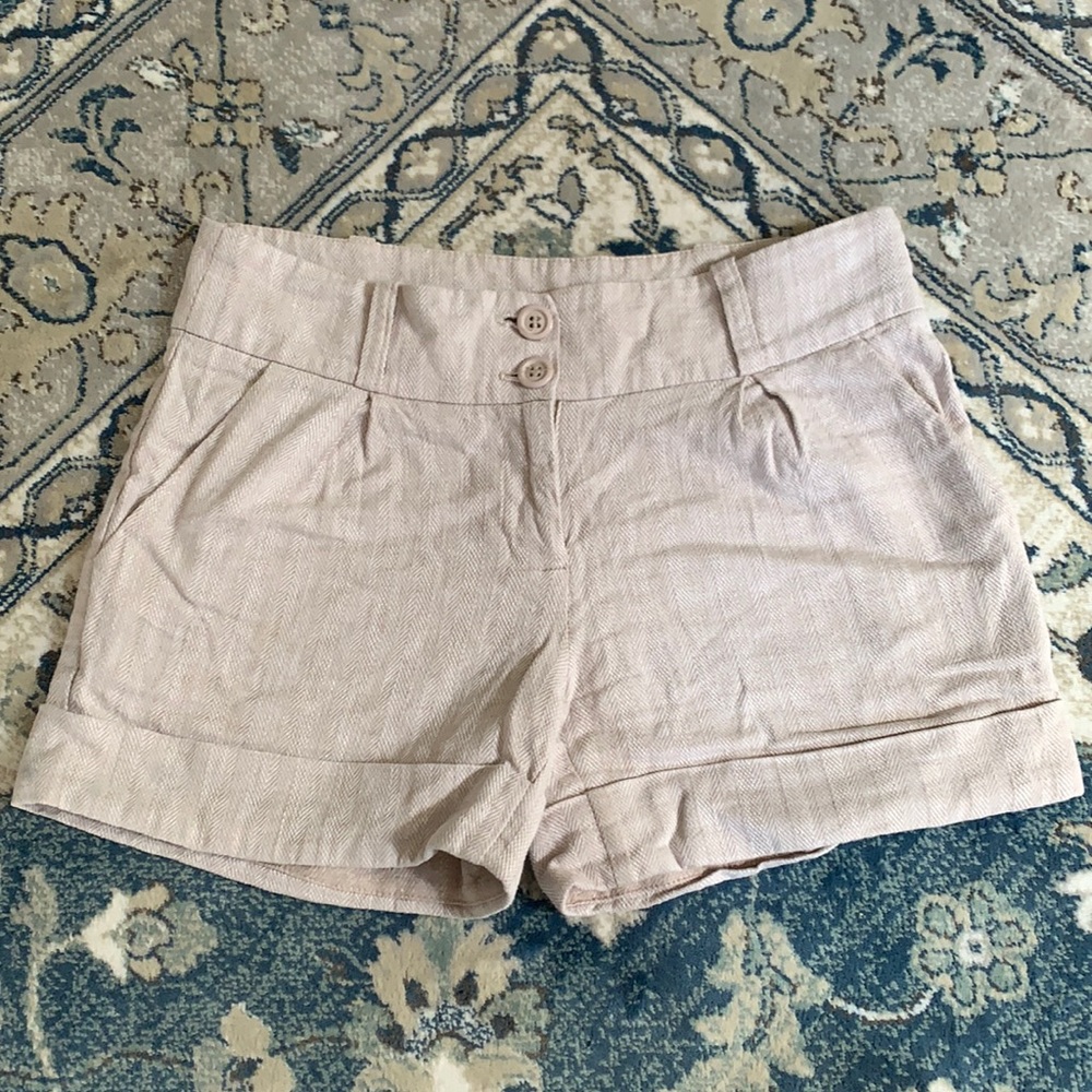 Beige Shorts with Wide Band
